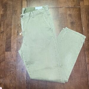 Mott and Bow The Twill Chino Charles Olive Green Pants Mens 35X30 Office Trouser